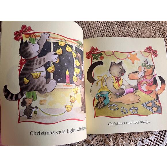 1997 Christmas Cats by Jean Marzollo & Hans Wilhelm | First Scholastic Printing - Picture 4 of 6